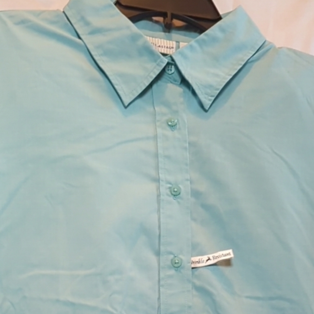 🔥White Stag Womens Top XL New Without Tags Long Sleev Button Front Wrinkle Free